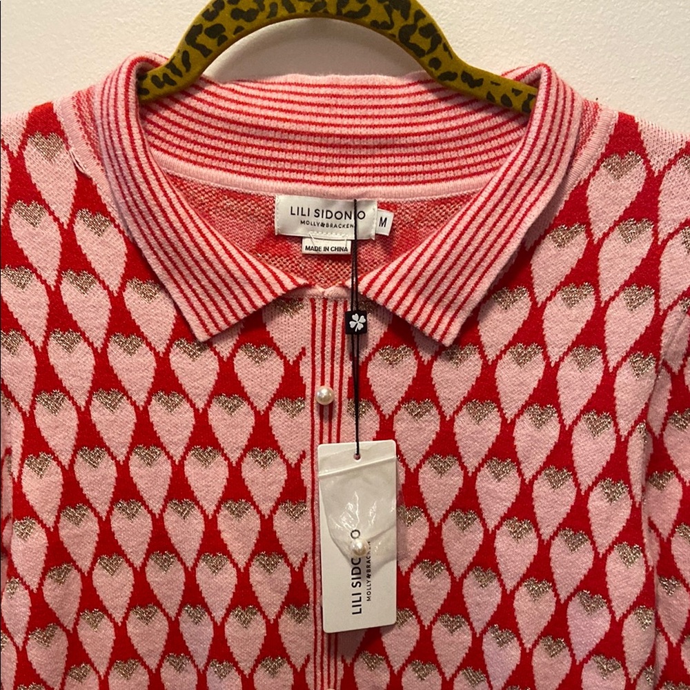 Lili Sidonio Collection Retro- Red and White Long Sleeve Dress - Picture 3 of 10